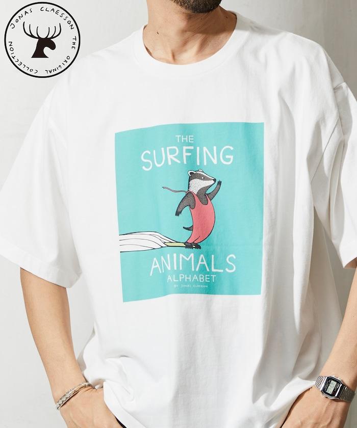衝浪動物圖案T恤