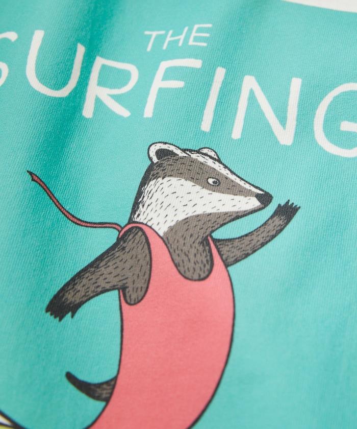 衝浪動物圖案T恤