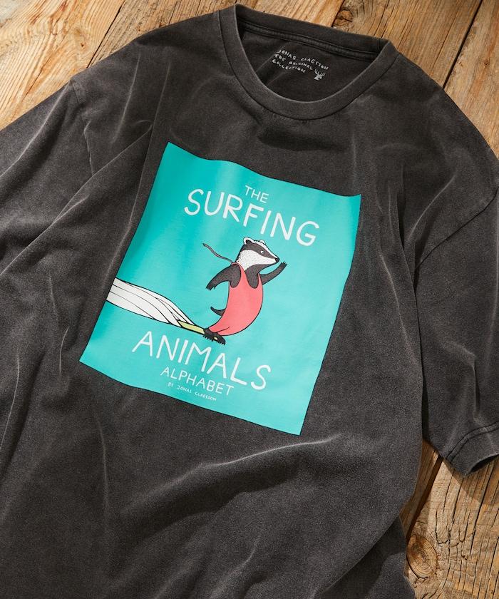 衝浪動物圖案T恤