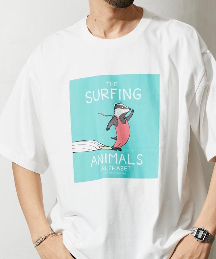 衝浪動物圖案T恤