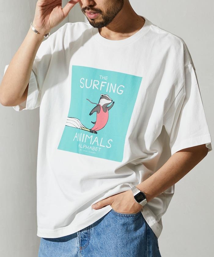 衝浪動物圖案T恤