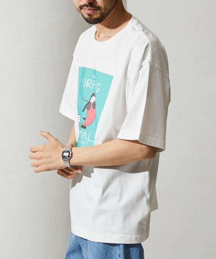 衝浪動物圖案T恤