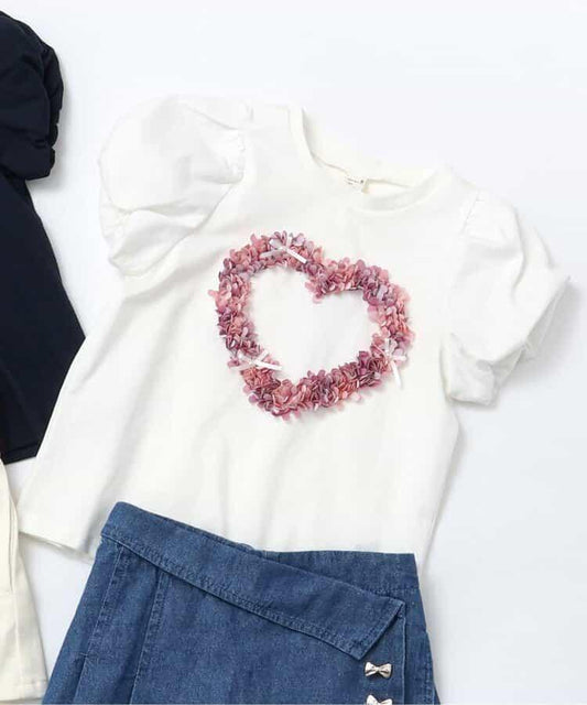 心形圖案氣球袖T恤