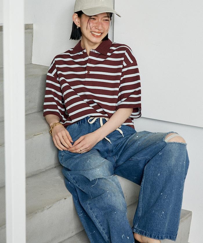 多色條紋Polo衫