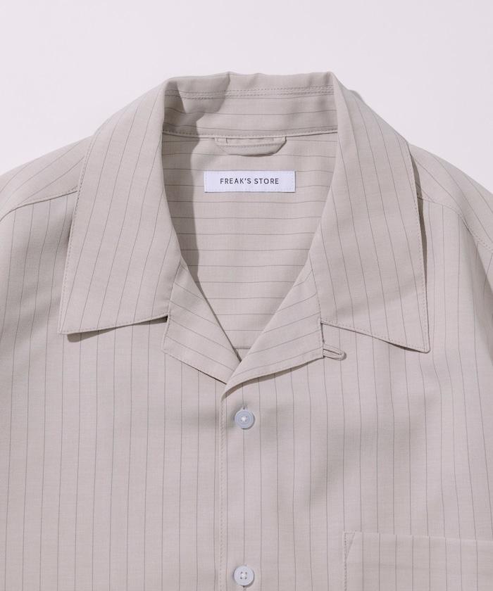 Reflax 功能性材料 輕鬆合身 條紋 開領襯衫 短袖