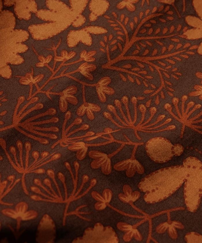 印度制 寬鬆版型 巴蒂克圖案印花 開領襯衫 短袖 樹圖案