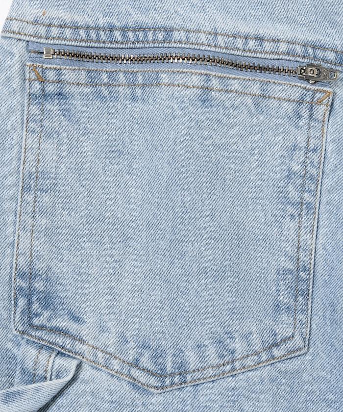 交叉細節 畫家寬鬆破洞褲