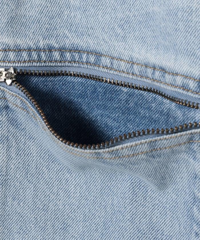 交叉細節 畫家寬鬆破洞褲