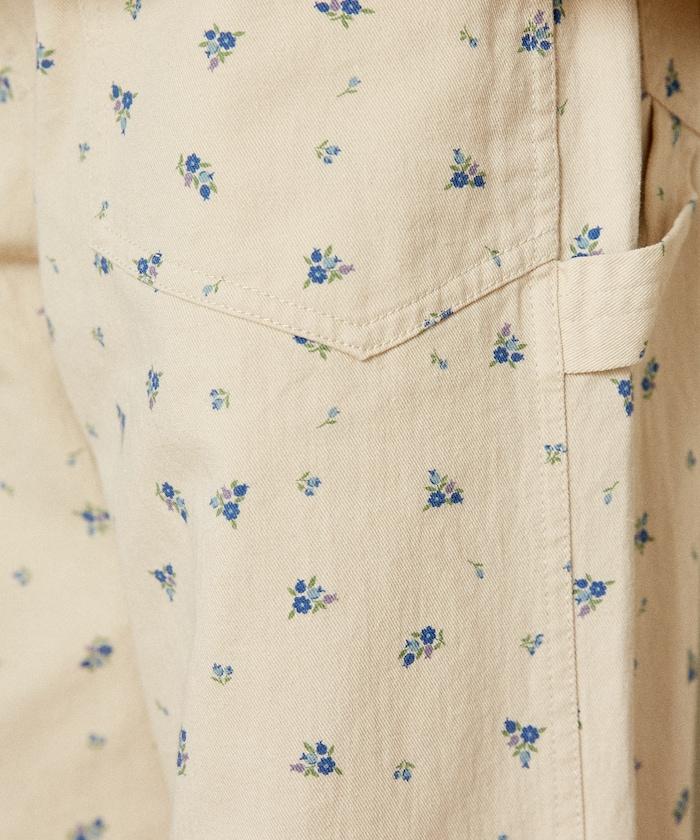 交叉裝飾繪畫寬鬆褲