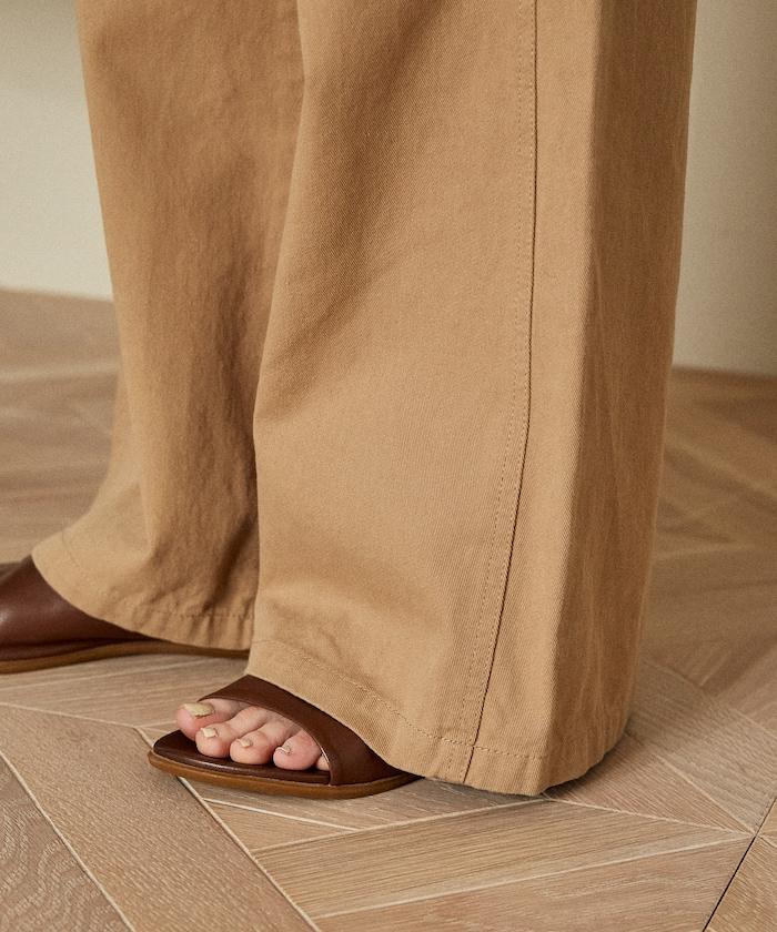 交叉裝飾繪畫寬鬆褲