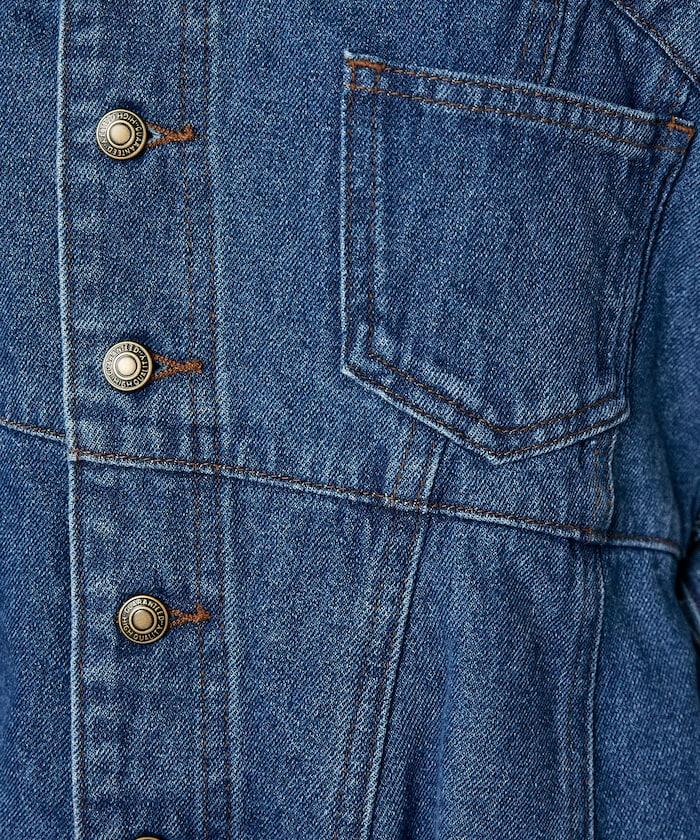 牛仔不對稱背心/帶蝴蝶結 牛仔背心