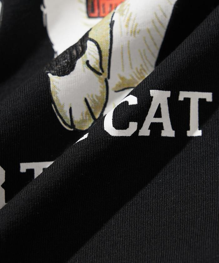 輕鬆休閒合身雙面印花圓領T恤 / 三隻貓