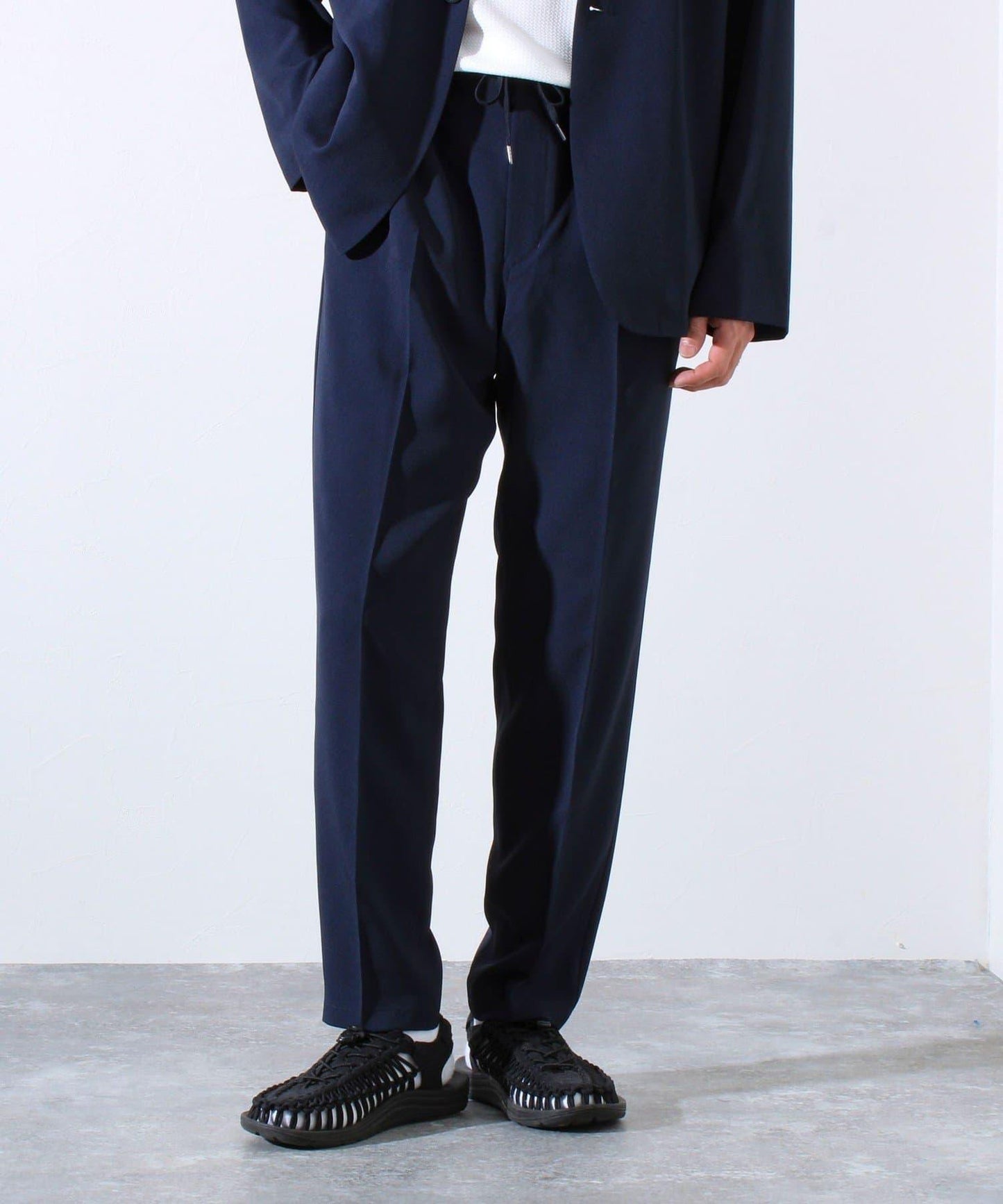 【可套裝穿著】【GLOSTER】無領套裝褲 休閒褲