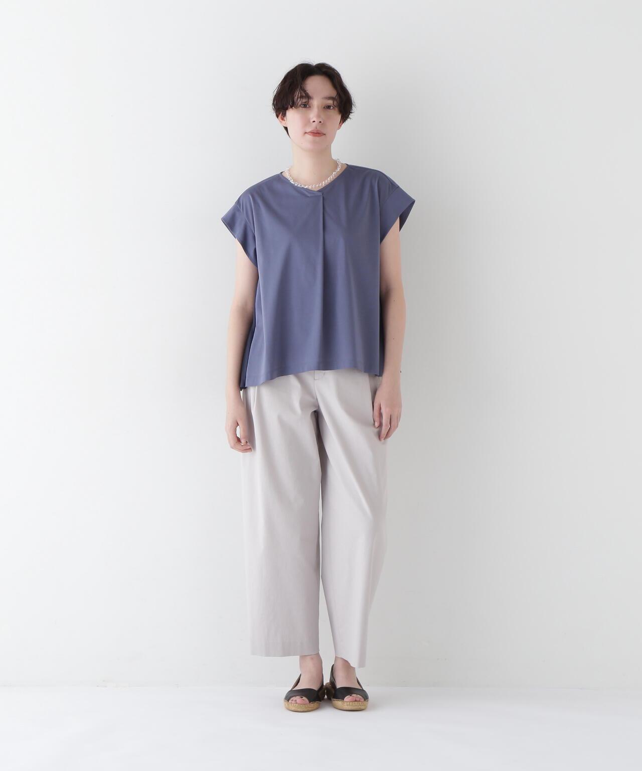 褶皺拼接短袖套頭衫oversize