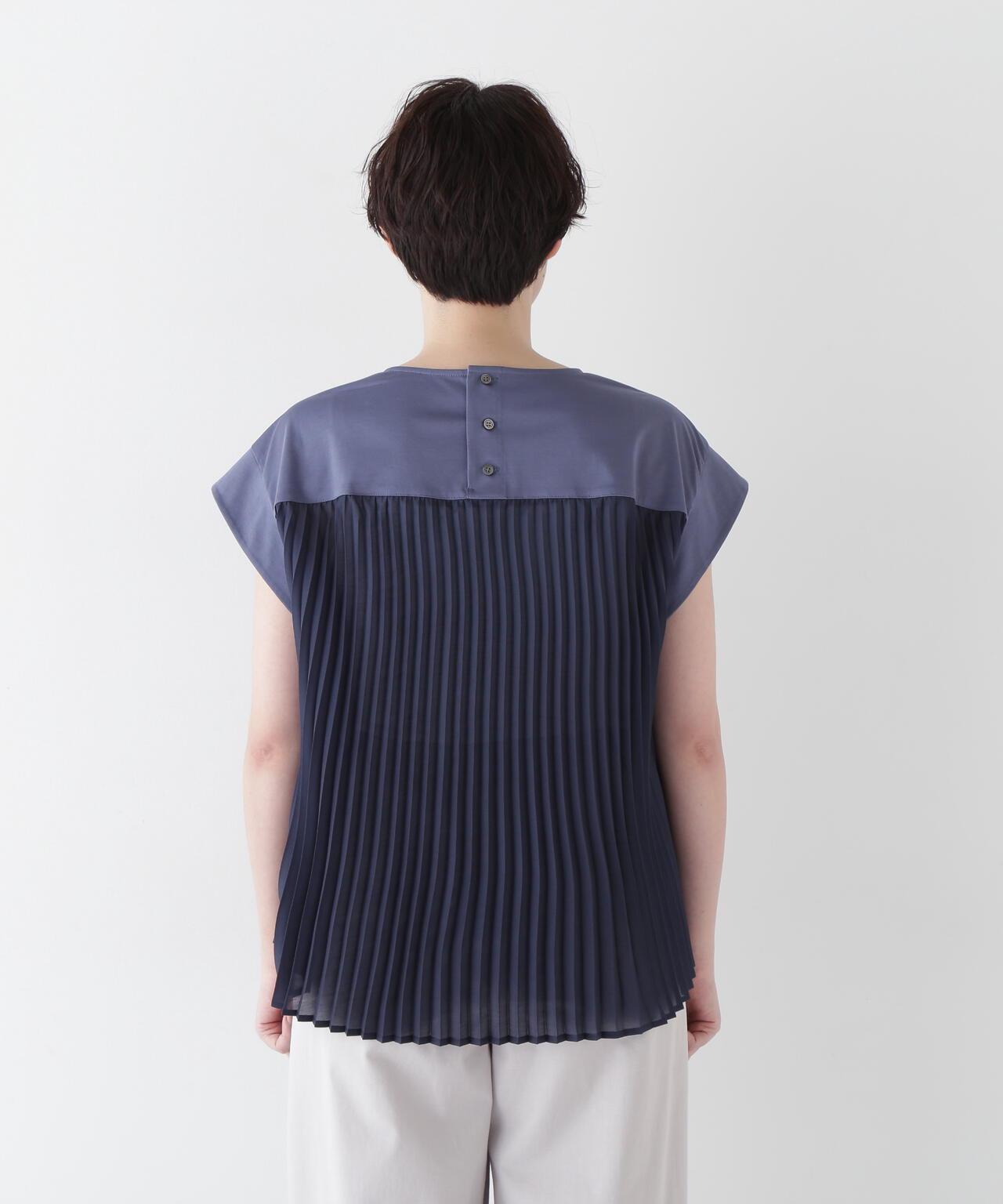 褶皺拼接短袖套頭衫oversize