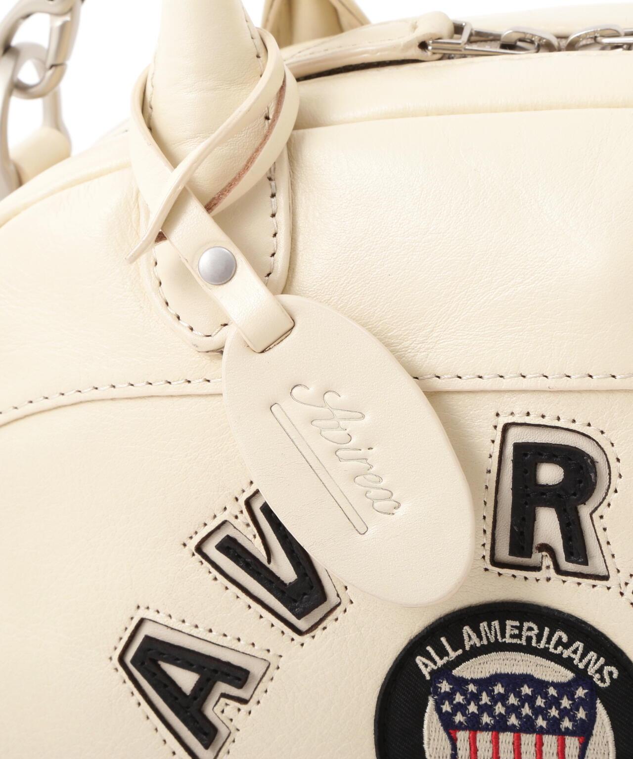 《直營店限定》學院風真皮迷你手提袋/VARSITY LEATHER MINI TOTE BAG/AVX5626