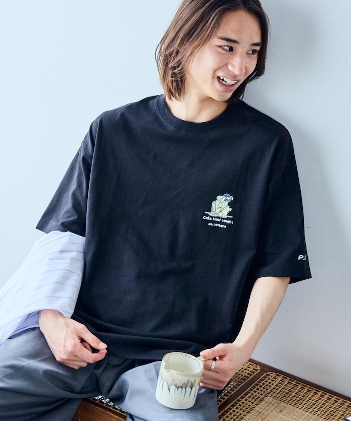 PK×狂熱商店 刺繡一點T恤 / 相機