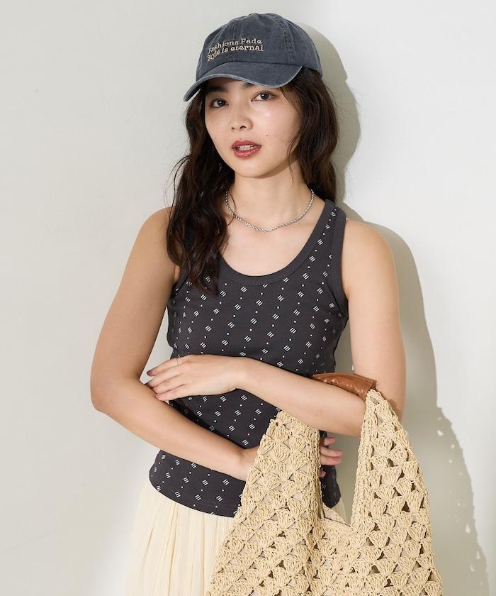 全印花針織背心