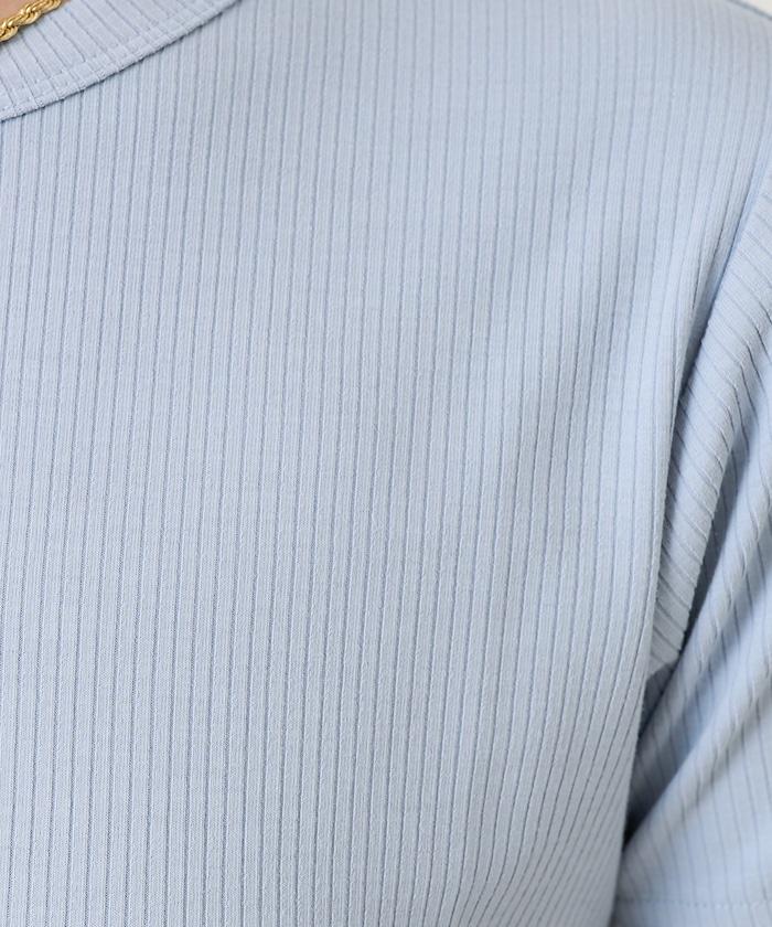 <接觸冷感/防紫外線>冰夏季 迷你肋T恤