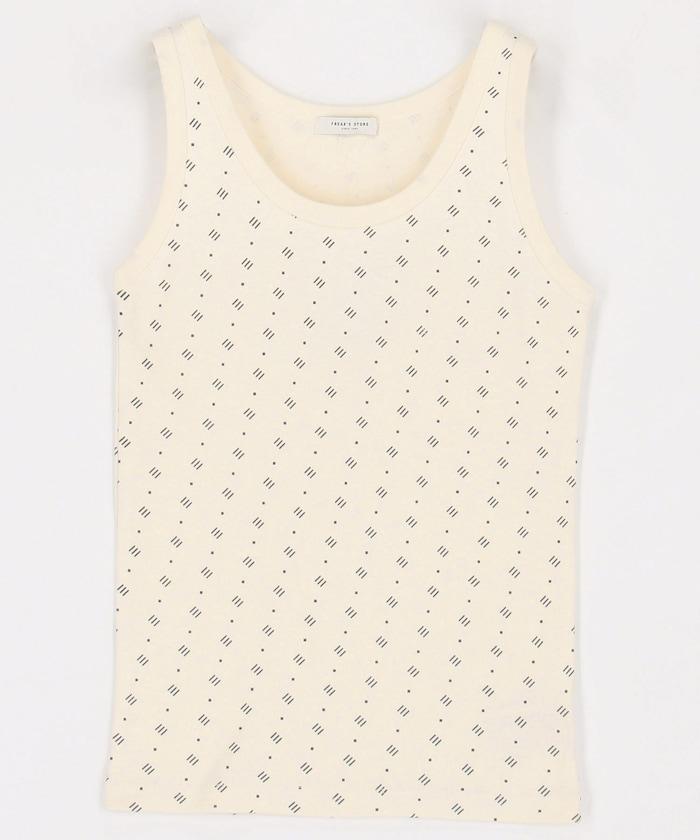 全印花針織背心