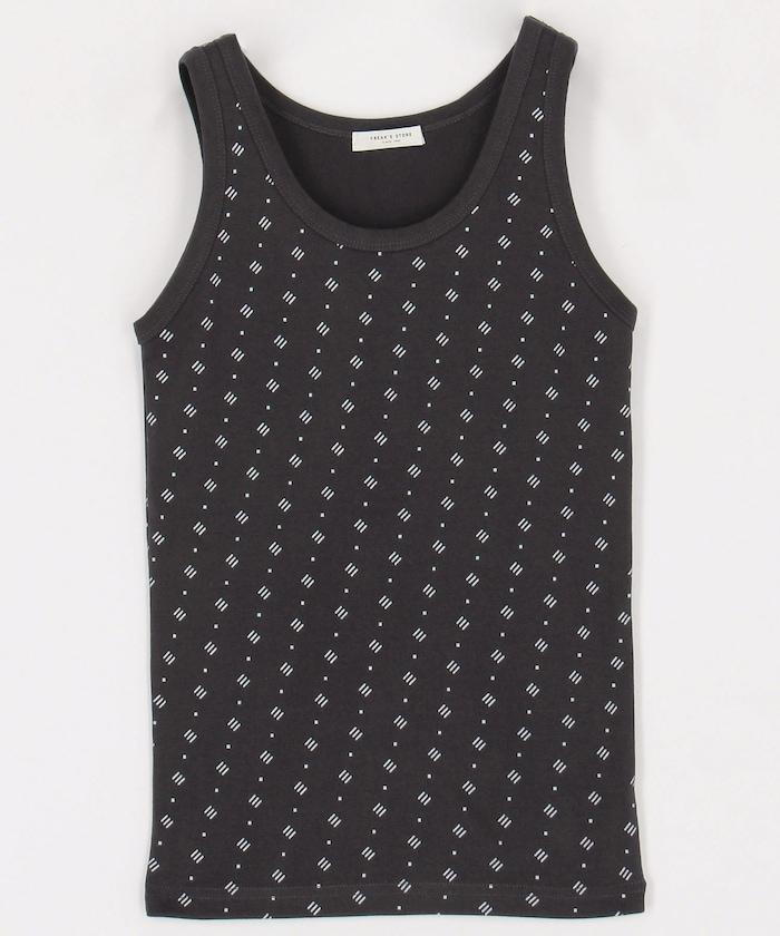 全印花針織背心