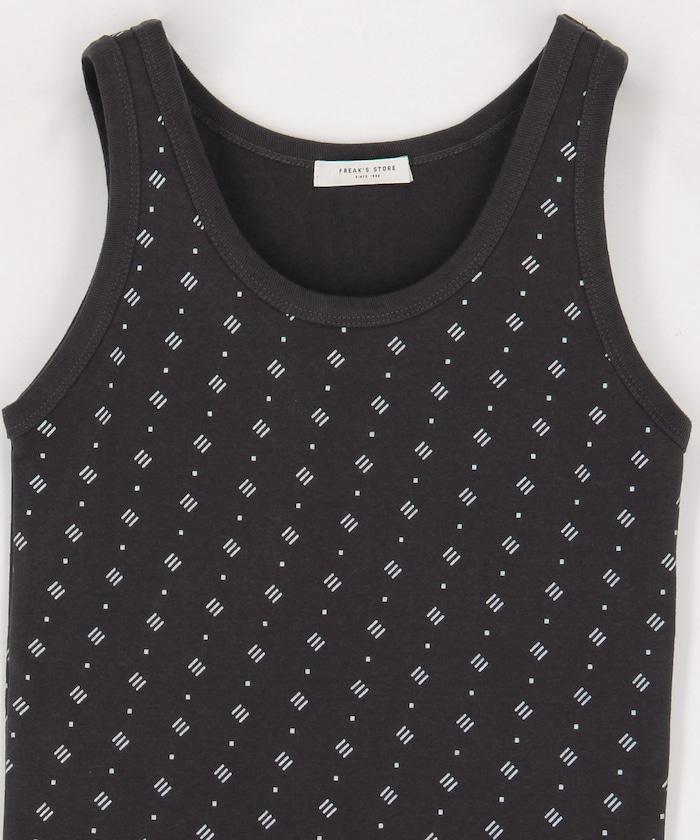 全印花針織背心