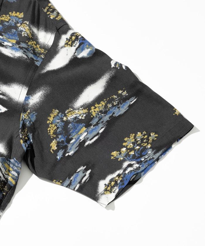 輕鬆合身 可水洗 人造絲 開領 夏威夷襯衫 短袖