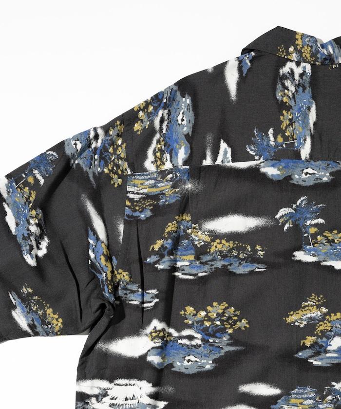 輕鬆合身 可水洗 人造絲 開領 夏威夷襯衫 短袖