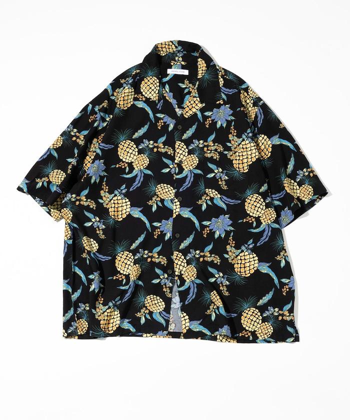 輕鬆合身 可水洗 人造絲 開領 夏威夷襯衫 短袖