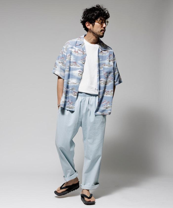 輕鬆合身 可水洗 人造絲 開領 夏威夷襯衫 短袖