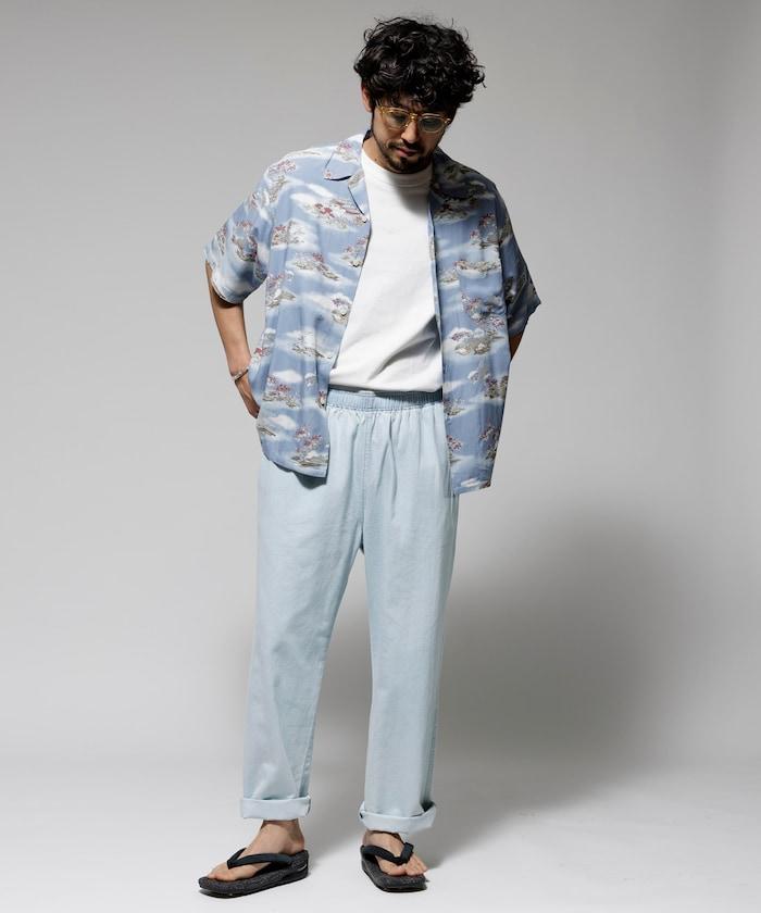 輕鬆合身 可水洗 人造絲 開領 夏威夷襯衫 短袖