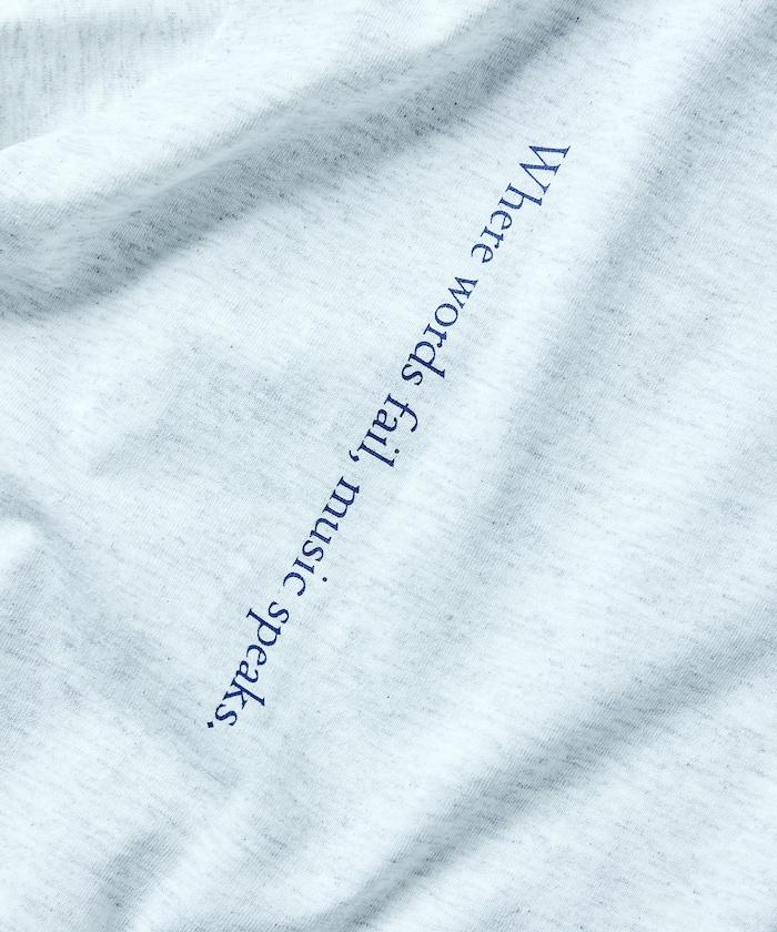 大尺寸設計刺繡下襬繩帶圓領T恤