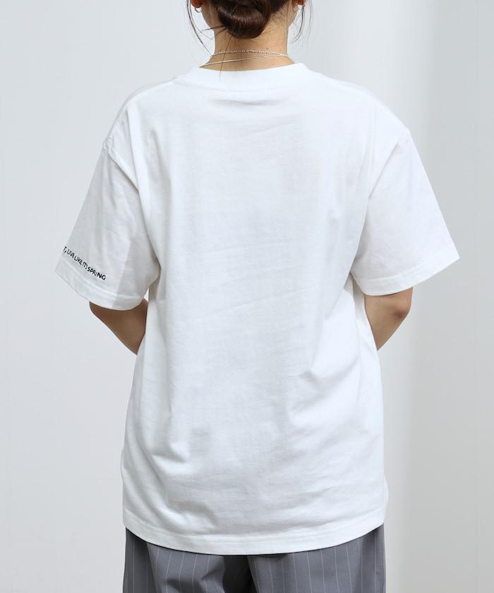 有機棉 心形 標誌刺繡T恤 / 圓領 單點標誌 刺繡短袖T恤