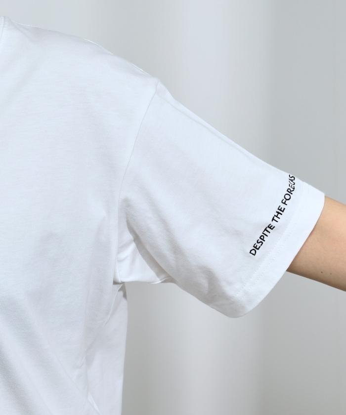 有機棉 心形 標誌刺繡T恤 / 圓領 單點標誌 刺繡短袖T恤