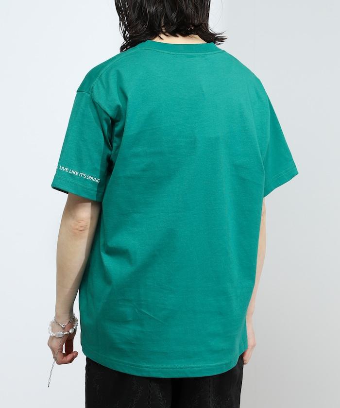 有機棉 心形 標誌刺繡T恤 / 圓領 單點標誌 刺繡短袖T恤