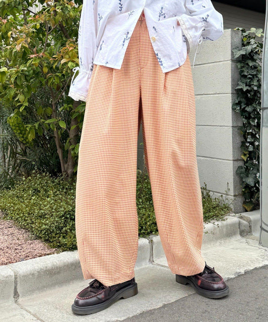 【HELLO.SANFRANCISCO】格子印花休閒褲