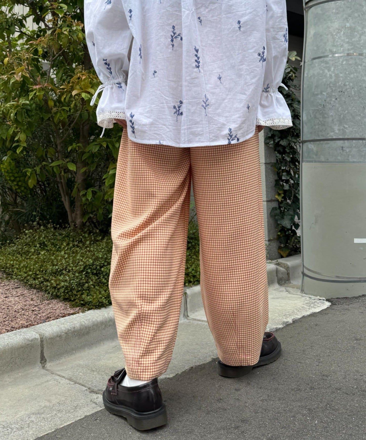 【HELLO.SANFRANCISCO】格子印花休閒褲