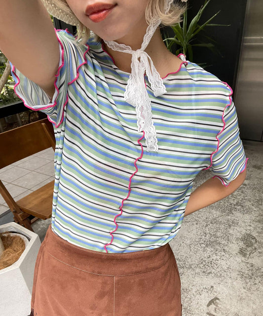 5/1(星期四)10:00開始【HELLO.SANFRANCISCO/你好,舊金山】多色條紋美麗上衣