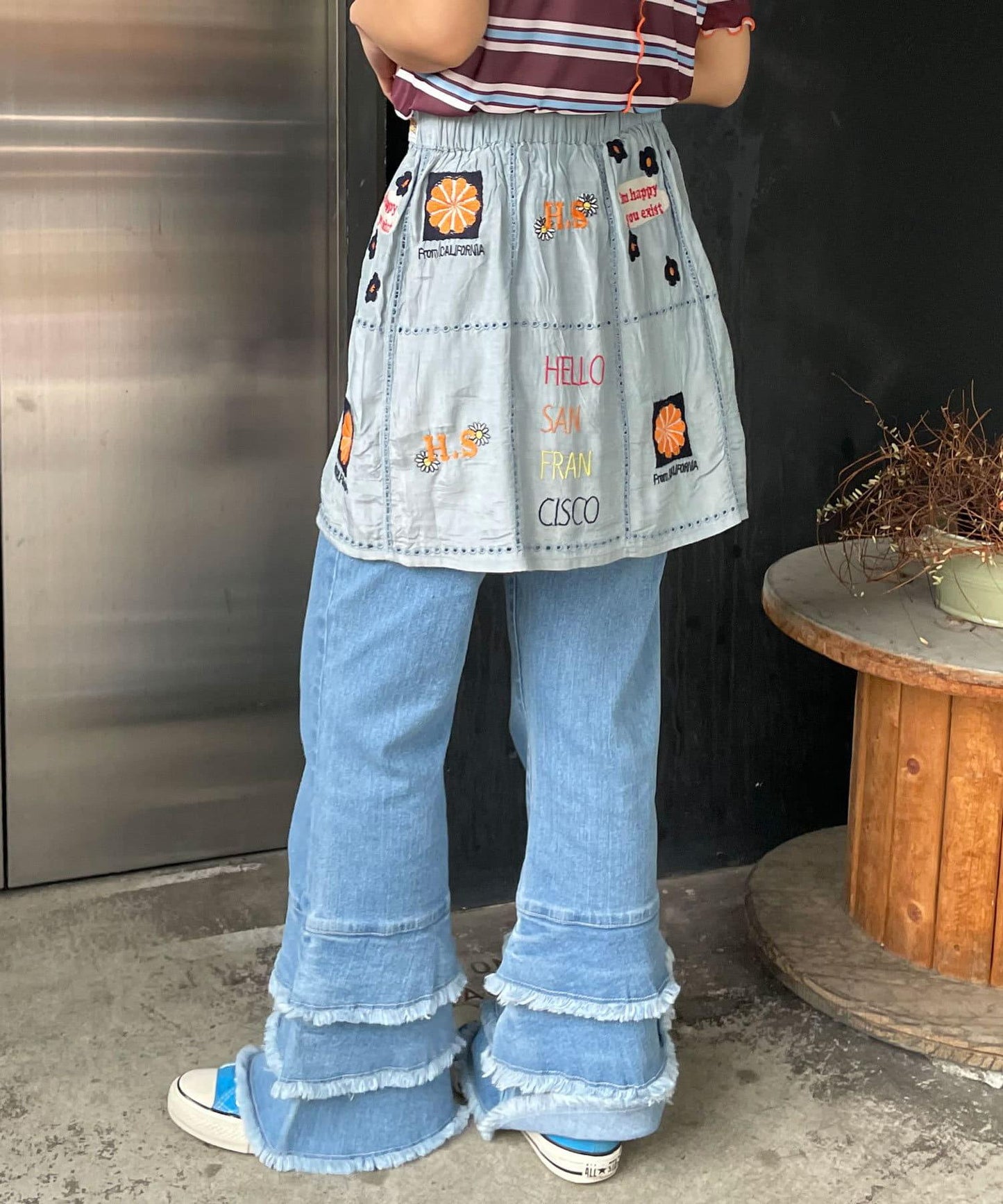 5/1(星期四)10:00開始【HELLO.SANFRANCISCO/你好,舊金山】印度原刺繡卷邊裙