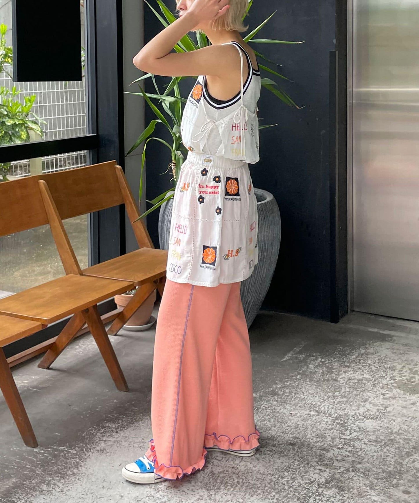 5/1(星期四)10:00開始【HELLO.SANFRANCISCO/你好,舊金山】華夫餅擺裙褲