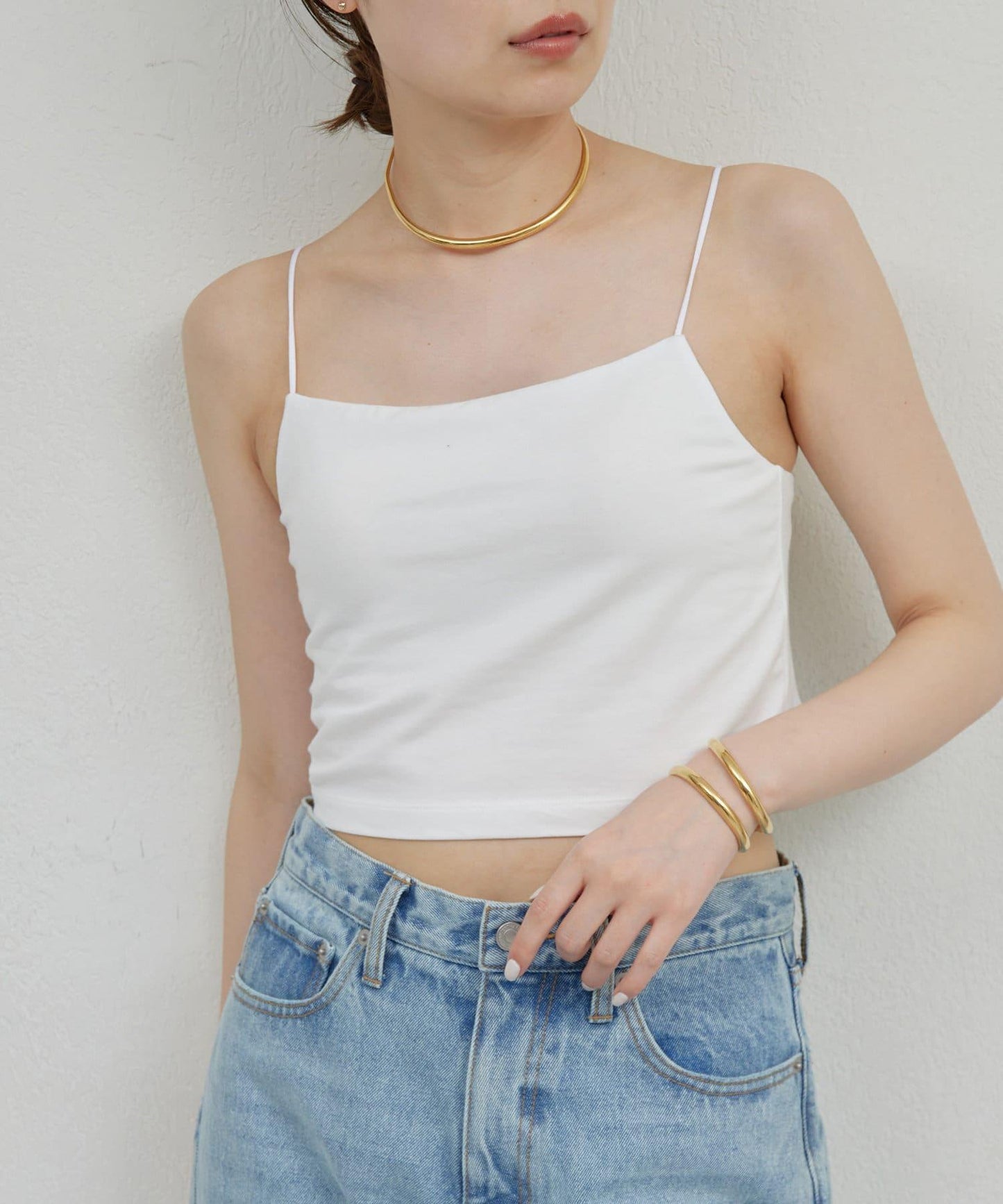 【La nature linge】短款熊圖案吊帶背心