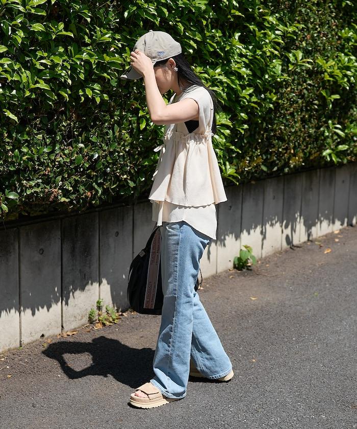 華夫餅 法式寬鬆袖 胸衣套裝