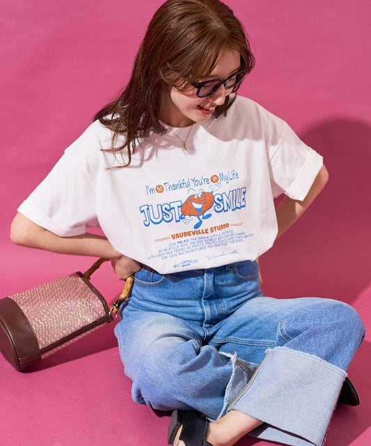 VV土豆微笑印花短袖T恤