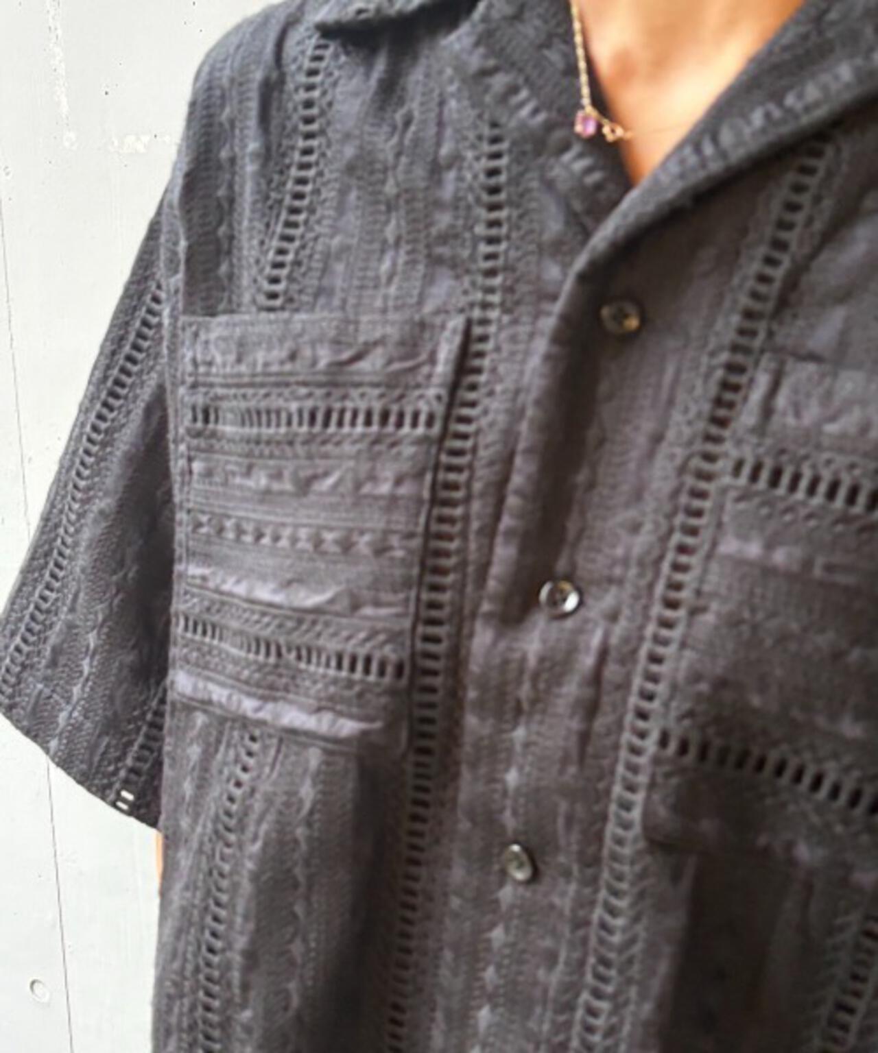 Schott×RUMBLE RED(合作款)原刺繡短袖開領襯衫