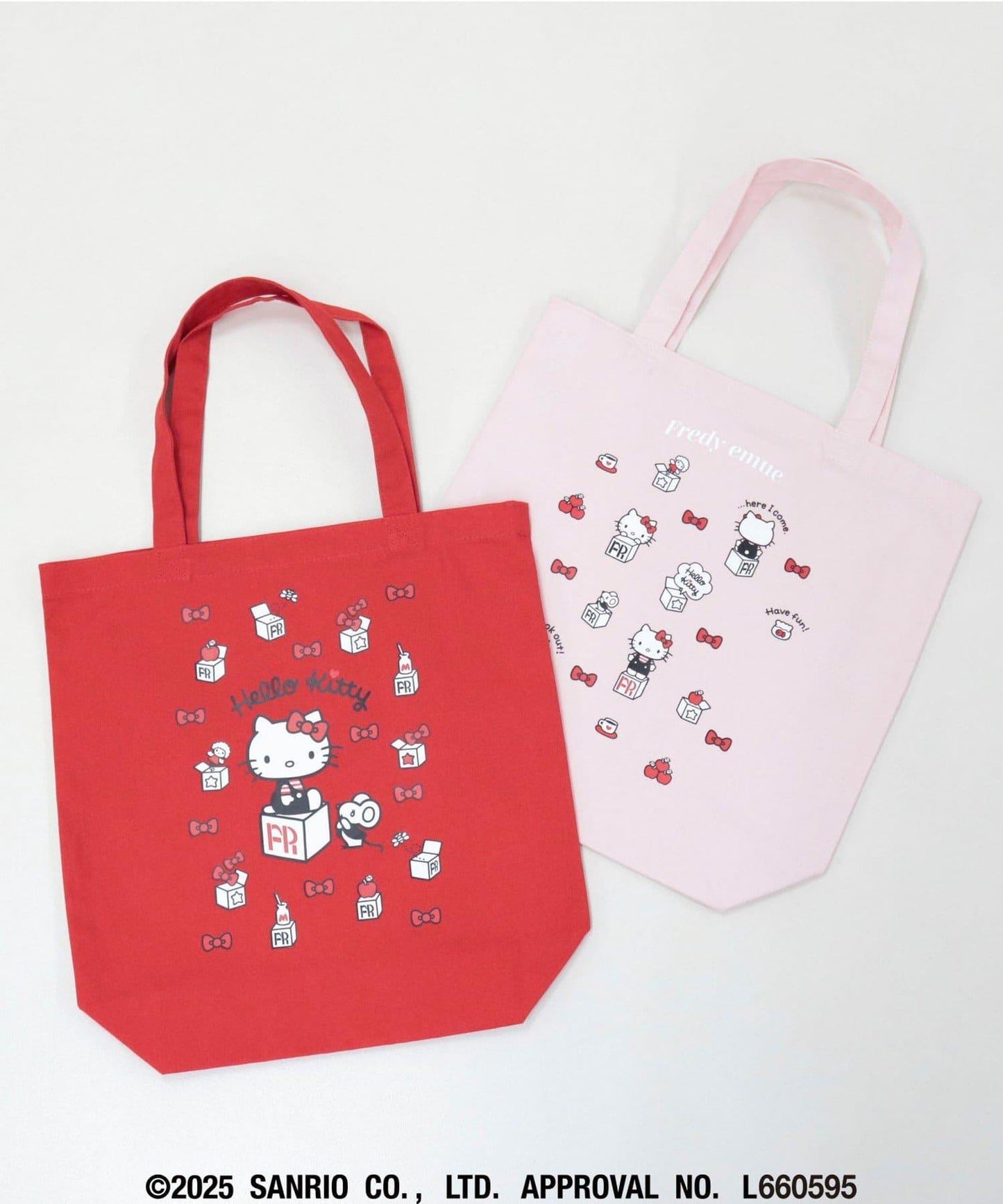 【HELLO KITTY meet FREDY emue】盒子印花手提包