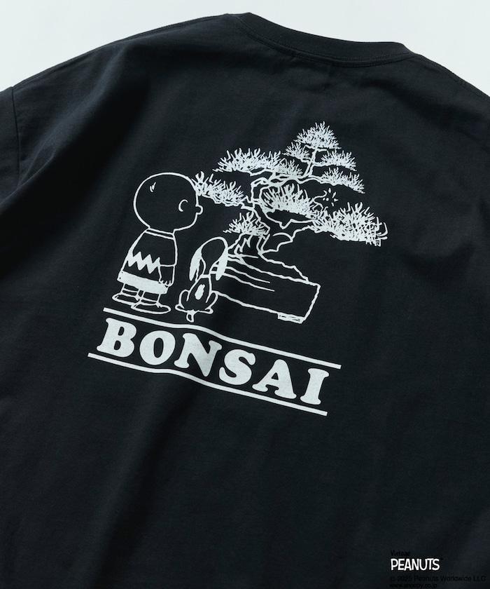 《花生漫畫》/《花生漫畫》 聯名 大號剪裁 背面印花 圓領T恤/BONSAI