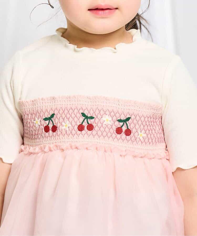 水果刺繡拼接上衣