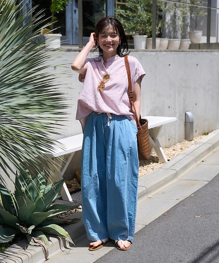 亞麻混紡領船型上衣<可搭配套裝>