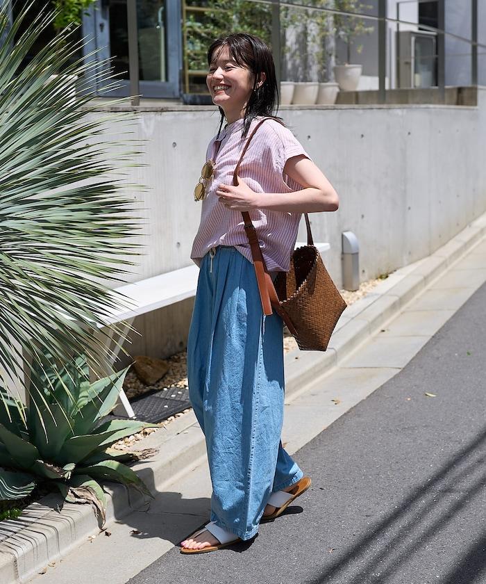 亞麻混紡領船型上衣<可搭配套裝>
