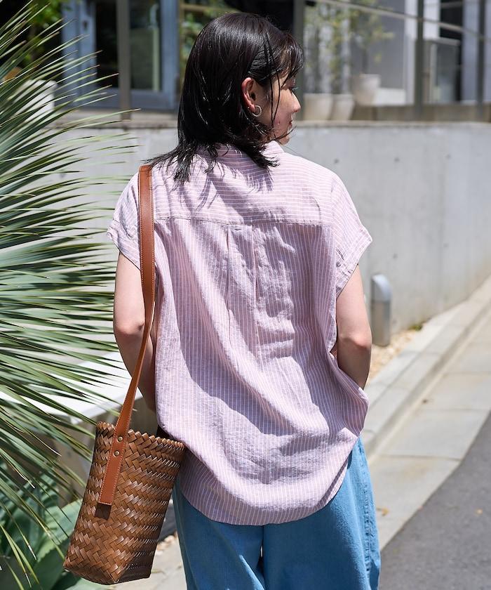 亞麻混紡領船型上衣<可搭配套裝>